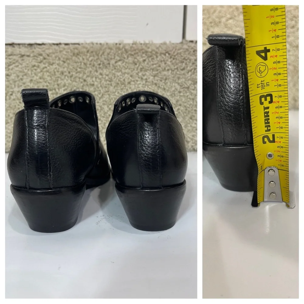 Rebecca Minkoff Annette Grommeted Pointy Toe black Ankle boot